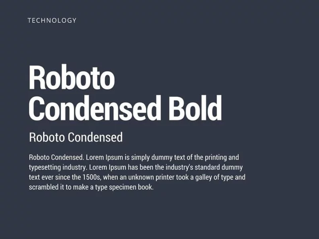 濃縮的Roboto