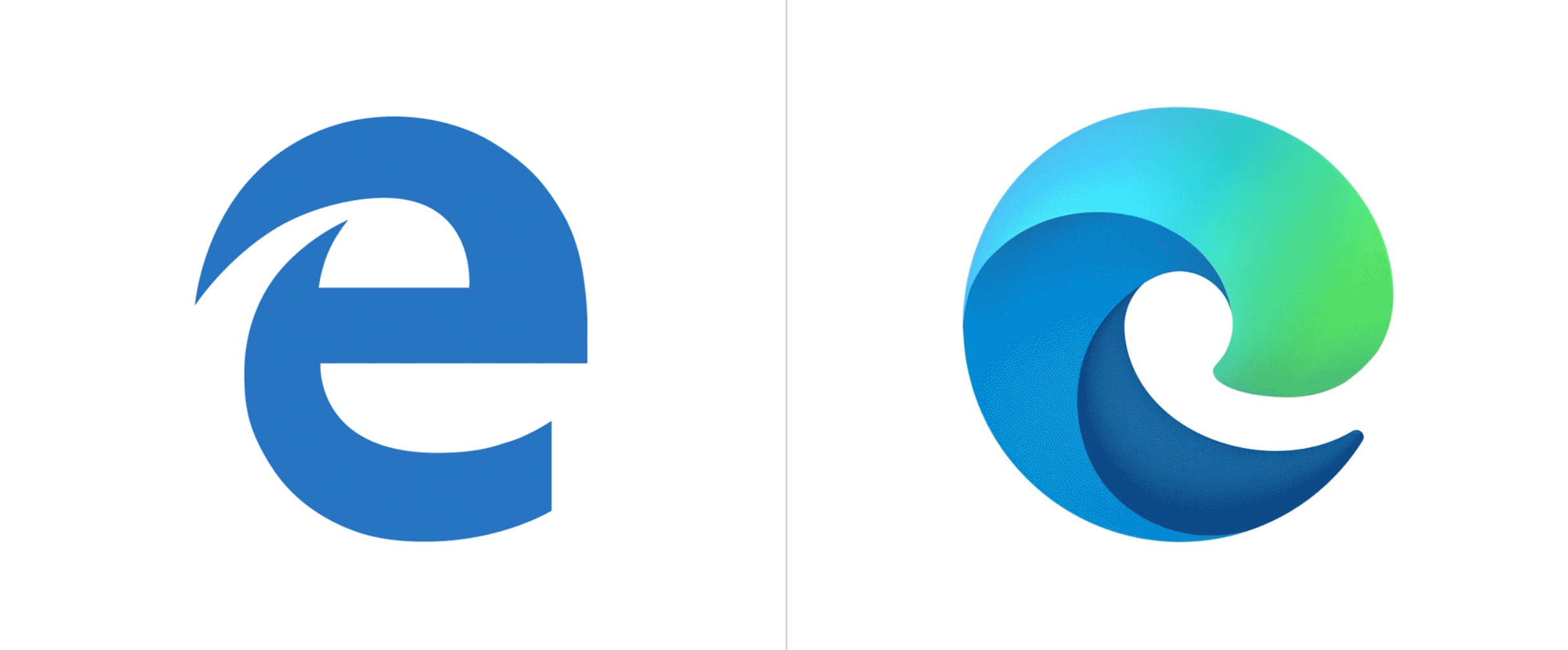 Microsoft Edge新舊logo